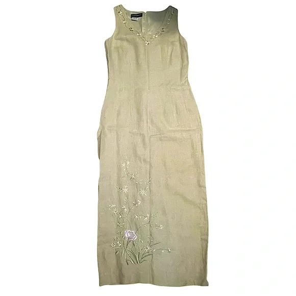 green emerald velvet dress Donna Morgan Women's Dresses Women's Collared Shirt Dress and Ladder  Embroidery Trim Detail